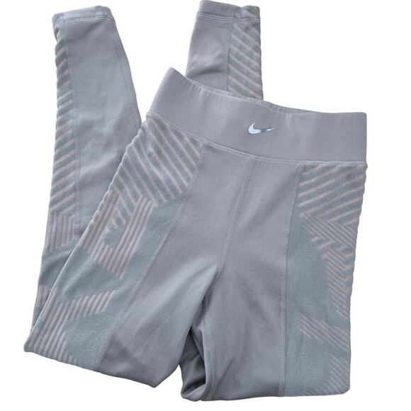 Nike Women's Pro Therma-FIT ADV High-Waisted Leggings Beige Gray XS - Picture 2 of 10